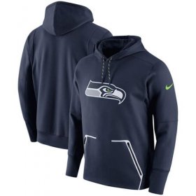 Wholesale Cheap Men\'s Seattle Seahawks Nike College Navy Champ Drive Vapor Speed Pullover Hoodie