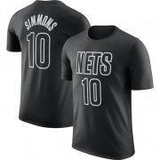 Cheap Men's Brooklyn Nets #10 Ben Simmons Black 2022-23 Statement Edition Name & Number T-Shirt