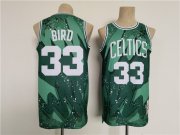 Wholesale Cheap Men's Boston Celtics #33 Larry Bird Green Throwback basketball Jersey