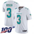 Wholesale Cheap Nike Dolphins #3 Josh Rosen White Men's Stitched NFL 100th Season Vapor Limited Jersey