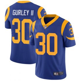 Wholesale Cheap Nike Rams #30 Todd Gurley II Royal Blue Alternate Men\'s Stitched NFL Vapor Untouchable Limited Jersey