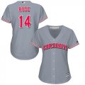 Wholesale Cheap Reds #14 Pete Rose Grey Road Women's Stitched MLB Jersey