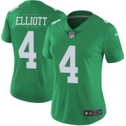 Wholesale Cheap Nike Eagles #4 Jake Elliott Green Women's Stitched NFL Limited Rush Jersey
