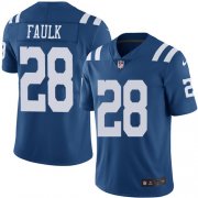 Wholesale Cheap Nike Colts #28 Marshall Faulk Royal Blue Youth Stitched NFL Limited Rush Jersey