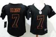 Wholesale Cheap Toddler Nike Broncos #7 John Elway Lights Out Black Stitched NFL Elite Jersey