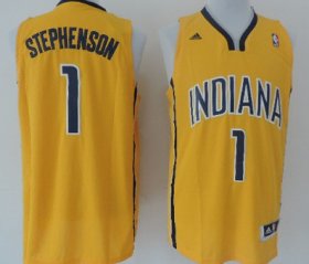 Wholesale Cheap Indiana Pacers #1 Lance Stephenson Revolution 30 Swingman Yellow Jersey