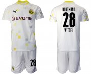 Wholesale Cheap Men 2020-2021 club Dortmund Second away 28 white Soccer Jerseys
