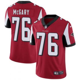 Wholesale Cheap Nike Falcons #76 Kaleb McGary Red Team Color Men\'s Stitched NFL Vapor Untouchable Limited Jersey