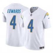 Cheap Men's Los Angeles Chargers #4 Gus Edwards White 2024 F.U.S.E. Vapor Limited Football Stitched Jersey