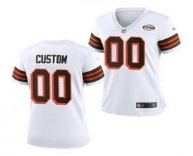 Wholesale Cheap Women\'s Cleveland Browns ACTIVE PLAYER Custom 1946 Vapor Stitched Football Jersey(Run Small)