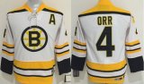 Wholesale Cheap Bruins #4 Bobby Orr White CCM Youth Stitched NHL Jersey