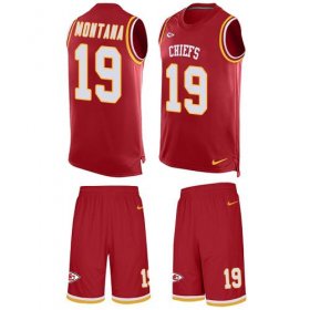 Wholesale Cheap Nike Chiefs #19 Joe Montana Red Team Color Men\'s Stitched NFL Limited Tank Top Suit Jersey