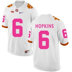 Wholesale Cheap Clemson Tigers 6 Tavien Feaster White Breast Cancer Awareness College Football Jersey