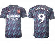 Wholesale Cheap Men 2021-2022 Club Arsenal Second away aaa version blue 9 Soccer Jersey