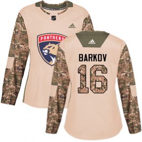 Wholesale Cheap Adidas Panthers #16 Aleksander Barkov Camo Authentic 2017 Veterans Day Women\'s Stitched NHL Jersey