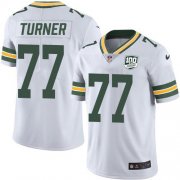 Wholesale Cheap Nike Packers #77 Billy Turner White Men's 100th Season Stitched NFL Vapor Untouchable Limited Jersey
