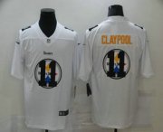 Wholesale Cheap Men's Pittsburgh Steelers #11 Chase Claypool White 2020 Shadow Logo Vapor Untouchable Stitched NFL Nike Limited Jersey