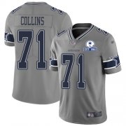 Wholesale Cheap Nike Cowboys #71 La'el Collins Gray Men's Stitched With Established In 1960 Patch NFL Limited Inverted Legend Jersey