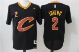 Wholesale Cheap Men's Cleveland Cavaliers #2 Kyrie Irving Revolution 30 Swingman 2016 New Black Short-Sleeved Jersey