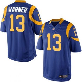 Wholesale Cheap Nike Rams #13 Kurt Warner Royal Blue Alternate Youth Stitched NFL Elite Jersey
