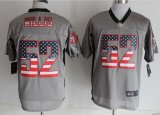 Wholesale Cheap Nike 49ers #52 Patrick Willis Grey Men's Stitched NFL Elite USA Flag Fashion Jersey