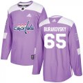 Wholesale Cheap Adidas Capitals #65 Andre Burakovsky Purple Authentic Fights Cancer Stitched NHL Jersey