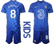 Wholesale Cheap Youth 2021-2022 Club Chelsea FC home blue 8 Nike Soccer Jerseys