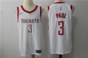 Wholesale Cheap Men's Houston Rockets #3 Chris Paul New White 2017-2018 Nike Swingman Stitched NBA Jersey