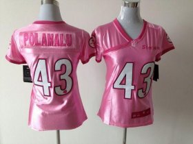 Wholesale Cheap Nike Steelers #43 Troy Polamalu New Pink Women\'s Be Luv\'d Stitched NFL Elite Jersey