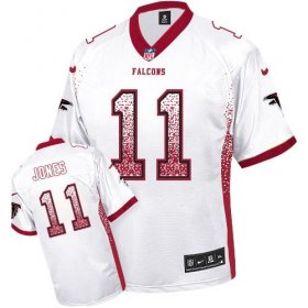Wholesale Cheap Nike Falcons #11 Julio Jones White Men\'s Stitched NFL Elite Drift Fashion Jersey
