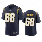 Wholesale Cheap Men's Los Angeles Chargers #68 Jamaree Salyer Navy Stitched Jersey