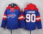 Wholesale Cheap Nike Bills #90 Shaq Lawson Royal Blue Player Pullover NFL Hoodie