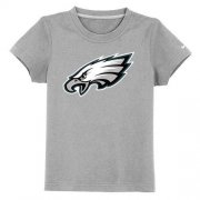 Wholesale Cheap Philadelphia Eagles Authentic Logo Youth T-Shirt Light Grey
