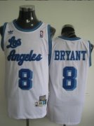 Wholesale Cheap Los Angeles Lakers #8 Kobe Bryant White Swingman Throwback Jersey