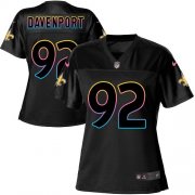 Wholesale Cheap Nike Saints #92 Marcus Davenport Black Women's NFL Fashion Game Jersey