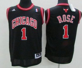 Cheap Chicago Bulls #1 Derrick Rose Black Jersey