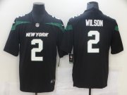 Wholesale Cheap Men's New York Jets #2 Zach Wilson Black 2021 Vapor Untouchable Stitched NFL Nike Limited Jersey