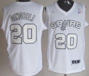Wholesale Cheap San Antonio Spurs #20 Manu Ginobili Revolution 30 Swingman White Big Color Jersey