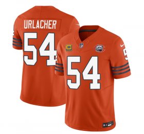 Men\'s Chicago Bears #54 Brian Urlacher Orange 2023 F.U.S.E. With 4-star C PatchThrowback Limited Football Stitched Game Jersey