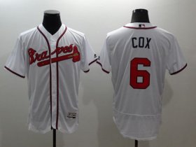 Wholesale Cheap Braves #6 Bobby Cox White Flexbase Authentic Collection Stitched MLB Jersey