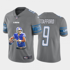 Wholesale Cheap Men\'s Detroit Lions #9 Matthew Stafford Grey Player Portrait Edition 2020 Vapor Untouchable Stitched NFL Nike Limited Jersey
