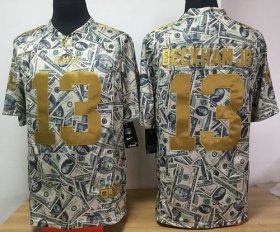 Wholesale Cheap Nike Giants #13 Odell Beckham Jr Dollar Fashion Men\'s Stitched NFL Elite Jersey