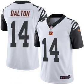Wholesale Cheap Nike Bengals #14 Andy Dalton White Youth Stitched NFL Limited Rush Jersey