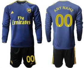 Wholesale Cheap Arsenal Personalized Blue Long Sleeves Soccer Club Jersey