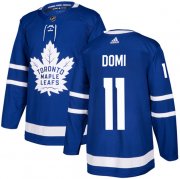 Wholesale Cheap Men's Toronto Maple Leafs #11 Max Domi Blue Stitched Jersey