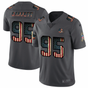 Wholesale Cheap Nike Browns #95 Myles Garrett 2018 Salute To Service Retro USA Flag Limited NFL Jersey