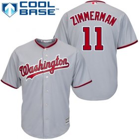 Wholesale Cheap Nationals #11 Ryan Zimmerman Grey Cool Base Stitched Youth MLB Jersey