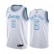 Wholesale Cheap Nike Lakers #5 Talen Horton-Tucker White NBA Swingman 2020-21 City Edition Jersey