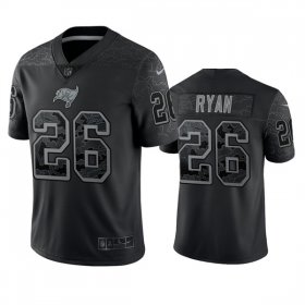 Wholesale Cheap Men\'s Tampa Bay Buccaneers #26 Logan Ryan Black Reflective Limited Stitched Jersey