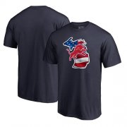 Wholesale Cheap Men's Detroit Lions NFL Pro Line by Fanatics Branded Navy Banner State T-Shirt
